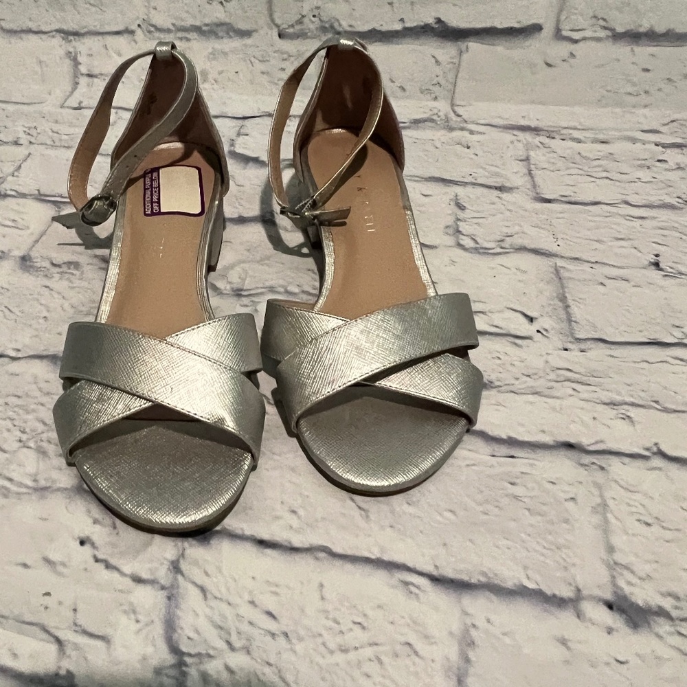 Kelly & Katie Silver Ankle Strap Sandals Size 7
